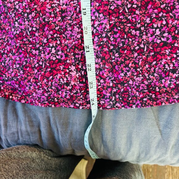 J.Jill Smocked Floral Print Mock Neck Knit Shirt Magenta Pink Purple Top NWT S - Picture 10 of 10